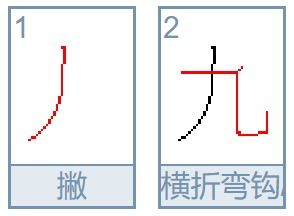 九笔顺的字，杂笔顺