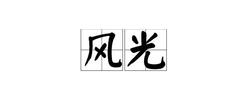 用风光造句