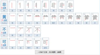 可笔画一共几笔，东笔画