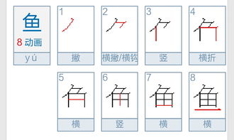 鱼笔顺怎么写，鱼笔顺笔画顺序表怎么写