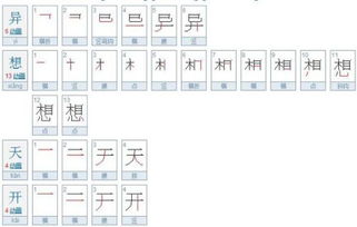 异怎么写