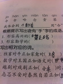 手的词语接龙，什么手的词语