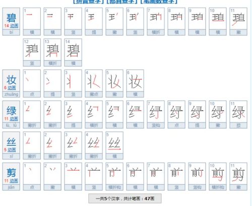 绿笔顺怎么写笔画图片，绿笔顺笔画顺序