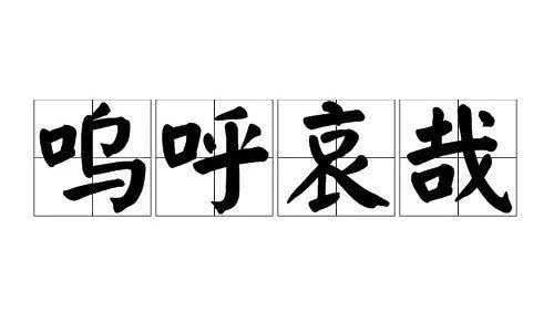 呜呼哀哉的意思