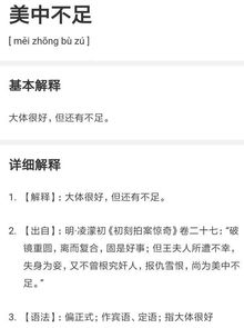 美中不足的意思，微不足道的意思