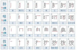典结构部首笔画