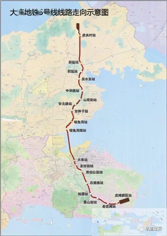 大连地铁5号线线路图时间表，大连地铁5号线线路图片