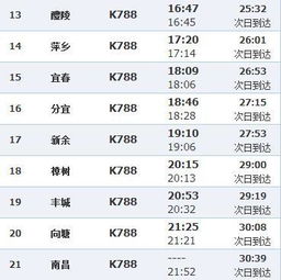 K788中途经过哪些站台?