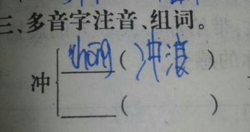 冲的读音多音字组词，冲刷的读音
