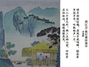 西江月夜行翻译黄沙道中，西江月翻译苏轼照野弥弥浅浪