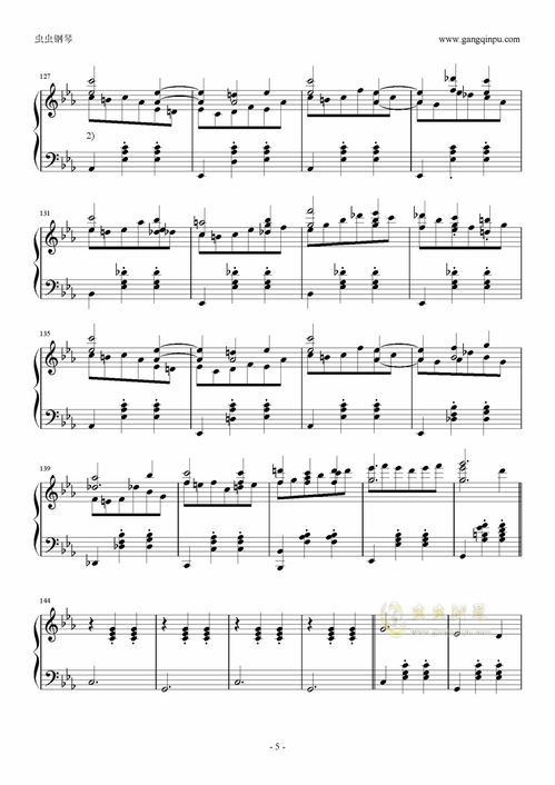 手风琴曲第二圆舞曲简谱，第二圆舞曲简谱四重奏