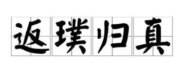生活的返璞归真的意思，返璞归真的意思究竟用哪个璞