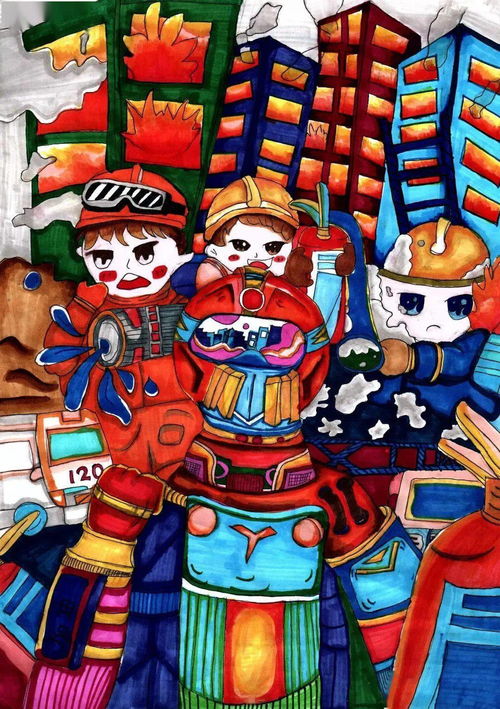 我是小小消防员教案，我是小小消防员绘画作文作品