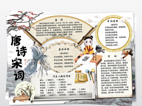 古诗文手抄报简单又好画5张