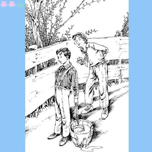 汤姆索亚简笔画q版，汤姆索亚简笔画手抄报