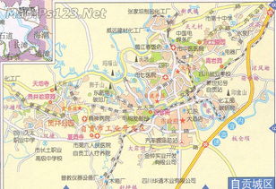 自贡地图高清卫星地图，自贡地图百度