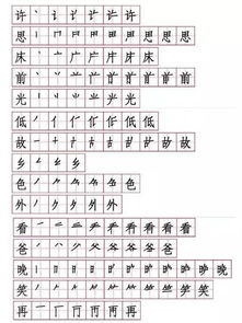 生字笔画顺序正确写法，一年级生字笔画