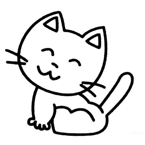 简笔画小猫图片，简笔画小猫小狗