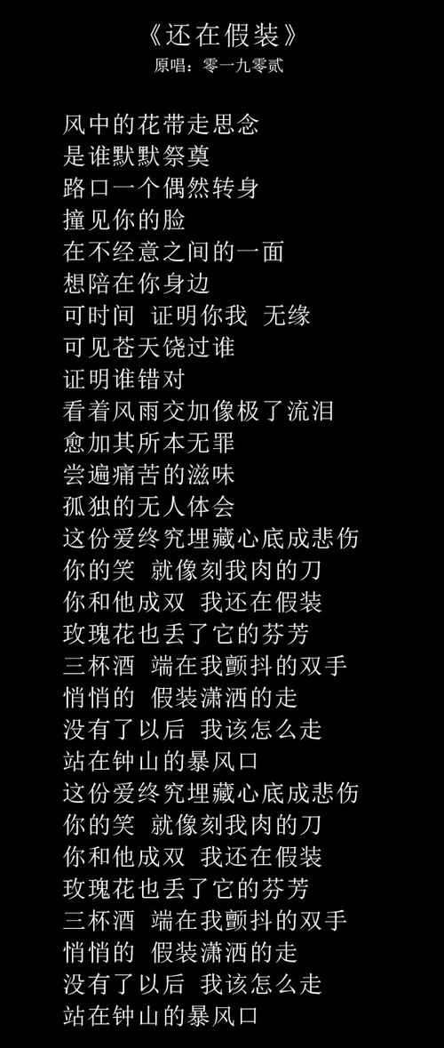 大壮伪装歌词，请把真心去换成伪装歌词