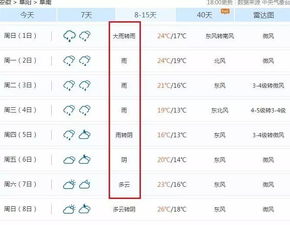阜阳未来15天天气预报