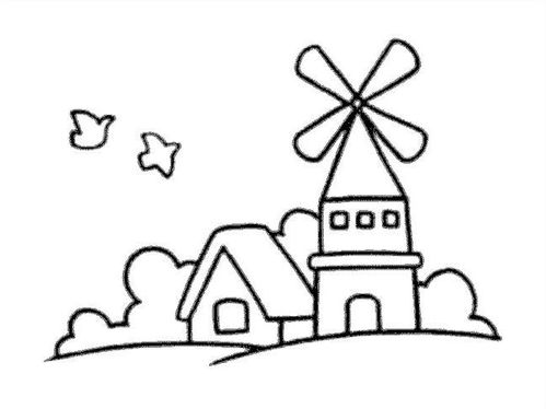 风景图片大全简笔画 漂亮，风景图片大全简笔画 简单