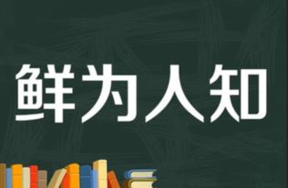 鲜为人知的意思解释
