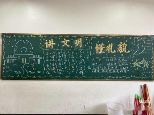 文明礼仪伴我行黑板报大全，文明礼仪伴我行黑板报初中生