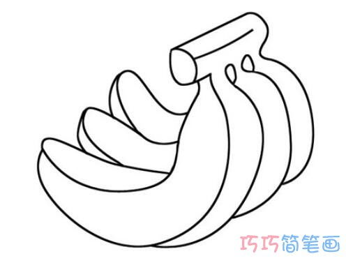 西瓜的简笔画，一根香蕉的简笔画