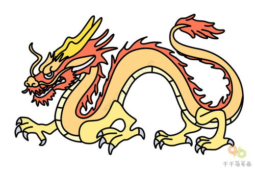 中国龙简笔画图片，画一条中国龙简笔画
