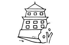 膳食宝塔简笔画，宝塔简笔画图片大全