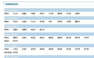 湖南省邮政编码