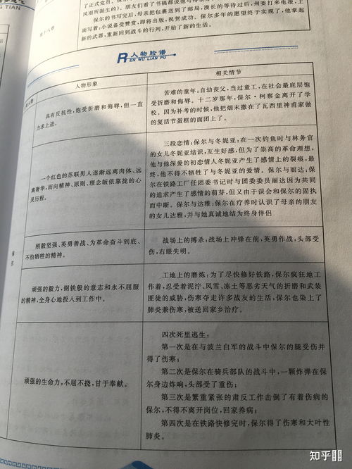 《钢铁是怎样炼成的》人物关系图,,详细