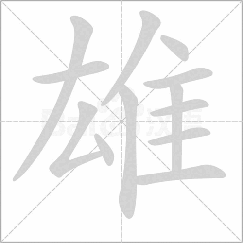 雄的部首是什么偏旁，凶的部首读什么