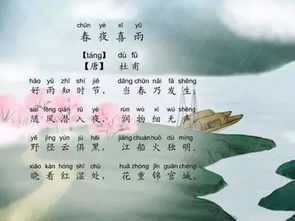 春夜喜雨的诗眼是哪个字，春夜喜雨的诗意和译文