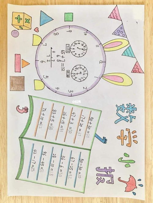 数学小报一年级下册图片，数学小报一年级下册模板