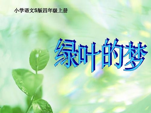 绿叶的梦概括主要内容，绿叶的梦我的童年阅读理解答案