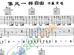 求像风一样自由吉他谱