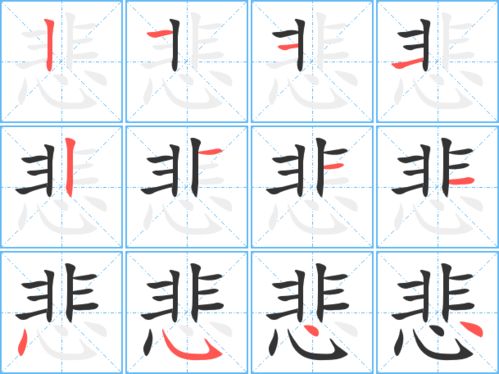 背的笔顺怎么写，伤的笔顺