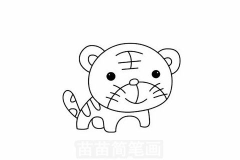小老虎怎么画简单漂亮，超级可爱的小老虎怎么画