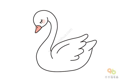 天鹅简笔画图片大全大图，天鹅简笔画图片大全 颜色搭配