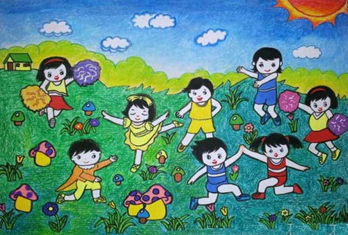 在阳光下成长的画一等奖，在阳光下成长的画好看