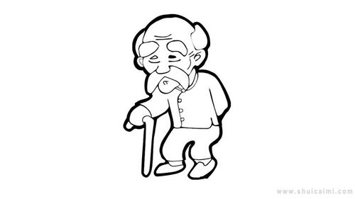 挥手的圣诞老人简笔画画法图片步骤
