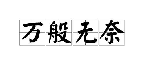 万般无奈词义理解的途径?
