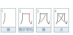 风的笔画笔顺
