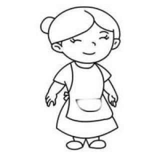 妈妈简笔画全身简单又漂亮，妈妈简笔画全身画像