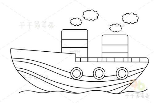 船简笔画彩色，船简笔画简单又好看