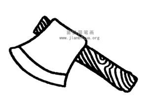 镰刀斧头简笔画，斧头简笔画可爱