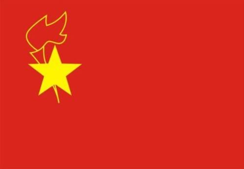 中国少年先锋队的队旗的图案是什么