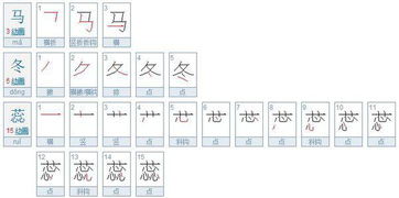 冬的笔顺笔画顺序