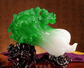 玉白菜摆件，玉白菜图片